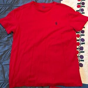 Polo by Ralph Lauren Red Short Sleeve Crewneck Tee with Embroidered Pony